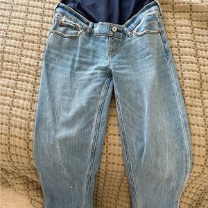 Abercrombie & Fitch Light Blue Straight Leg Maternity Jeans